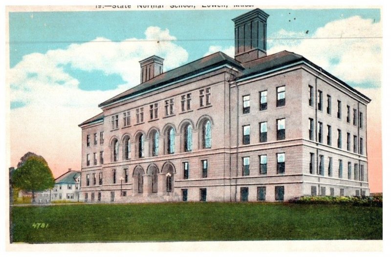 State Normal School Lowell Massachusetts Postcard