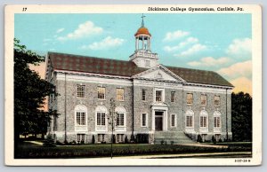 Carlisle Pennsylvania~Dickinson College Gym Bldg~Cupola~Linen 1952 Postcard
