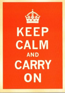 Military World War II Poster Keep Calm and Carry On Red