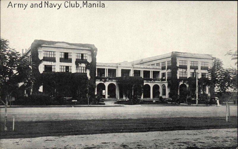 MANILA PHILIPPINES Army and Navy Club c1910 Postcard