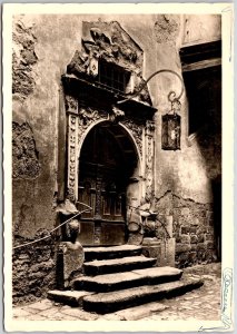 Rothenburg / Tauber Rathausportal Germany Real Photo RPPC Postcard