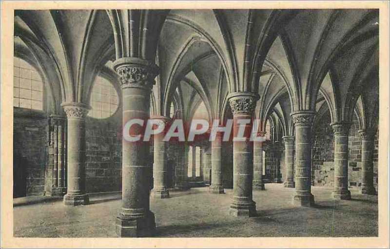 Postcard Abbey of Mont St. Michel Knights Hall