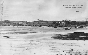 Crescent Beach Inn, Note The Automobiles On The Beach, Real Photo Postcard