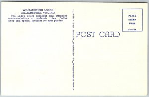 Williamsburg Virginia 1940s Postcard Williamsburg Lodge