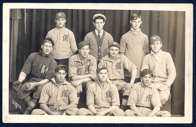 Massillon Ohio High School Baseball Team RPPC unused c1909