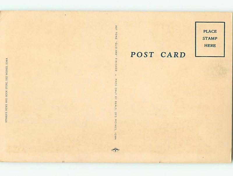 Unused W-Border MCRAE LAKE PARK SCENE Des Moines Iowa IA r7859