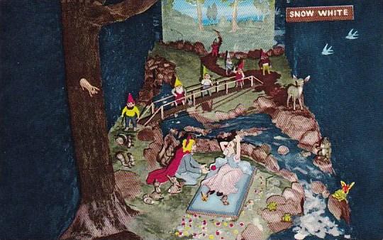 Snow White And The Seven Dwarfs In Fairyland Caverns Rock City Gardens Atop L...