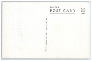 c1940's St. Lawrence Catholic Church Muncie Indiana IN Gloss Tone Postcard 