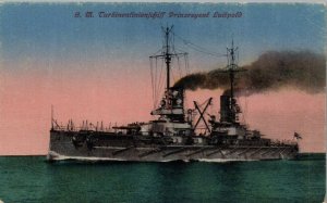 SMS Prinzregent Luitpold German Imperial Navy Turbine Battleship WWI c.1910s