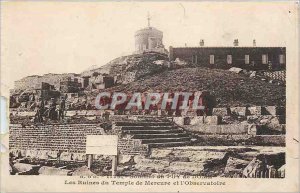 Postcard Old Summit of Puy de Dome Ruins of Temple of Mercury and Obseratoire