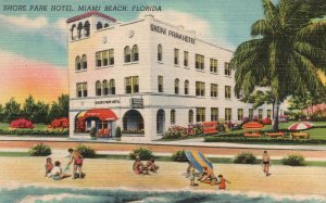 Vintage Postcard Shore Park Hotel Ideal Location Miami Beach Florida Colourpictu