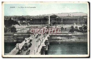 Old Postcard Paris's Place de la Concorde