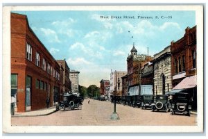 1923 West Evans Street Parking Classic Cars Florence South Carolina SC Postcard