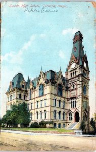1910s Lincoln High School Portland OR Postcard