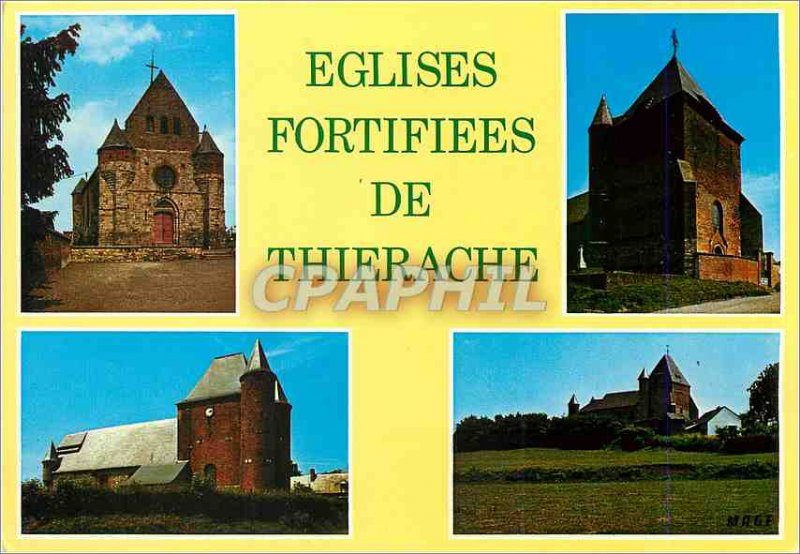 Postcard Modern Marly Gomont (Aisne) Church of Thierache fortified Church of ...