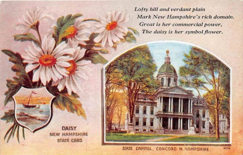 New Hampshire  Concord    The Daisy,  State Capitol. Poem