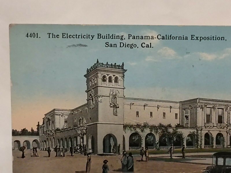 Postcard Electricity Building Panama Calif Exposition San Diego 1914 LA NY 1036