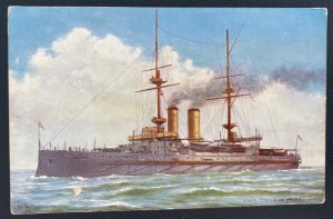 Mint England Color Picture Postcard HMS Prince Of Wales Armoured Battleship
