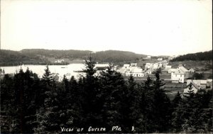 Cutler Maine ME Bird's Eye View Real Photo Vintage Postcard