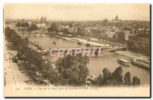 Old Postcard Paris Seine View taken from the Pavillon de Flore