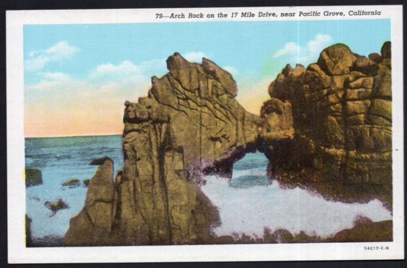 California PACIFIC GROVE Arch Rock on the 17 Mile Drive - LINEN