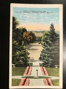Vintage Postcard 1915-1930 University of Wyoming University Avenue Laramie WY