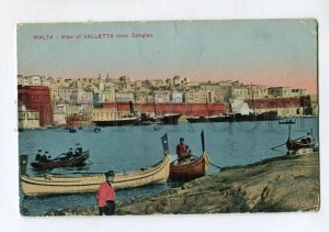 3133076 MALTA view of VALLETTA from Senglea Vintage postcard