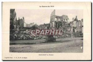 Old Postcard The 1914 War Baccarat Ruins Miltiaria
