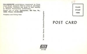 Fallingwater by Frank Lloyd Wright Fireplace and Dining Area - Mill Run, Penn...