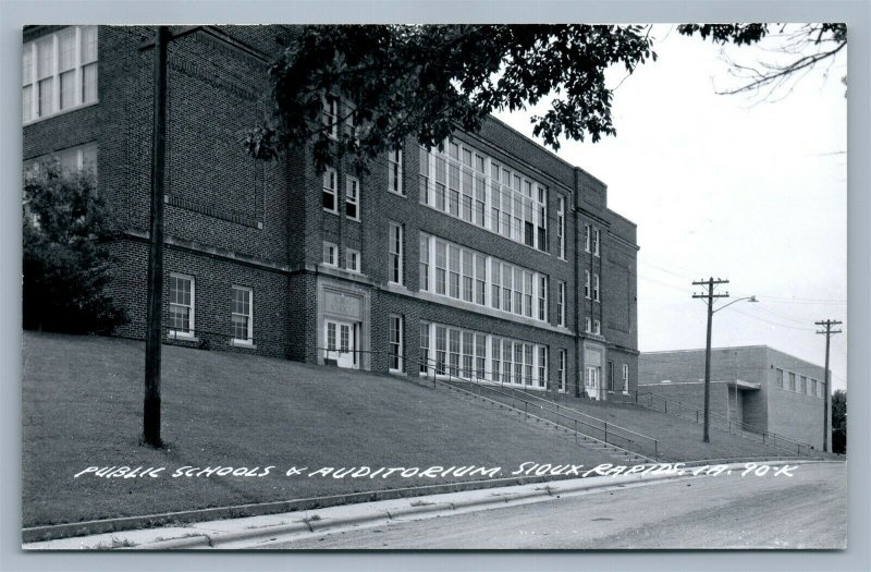 SIOUX RAPIDS IA PUBLIC SCHOOL VINTAGE REAL PHOTO POSTCARD RPPC