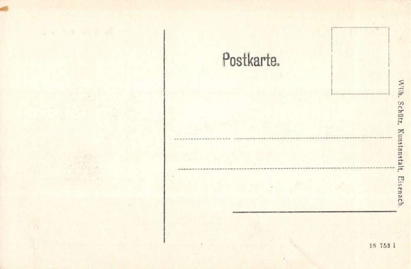 Eisenach Germany total Villenviertel Birdseye View Antique Postcard K16907
