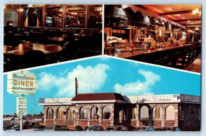 c1960 Township New Jersey Vintage Postcard Manalapan Diner Restaurant Multiview