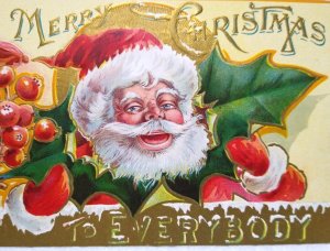 Santa Claus Christmas Postcard Saint Nicholas Series 3 Embossed Vintage Original