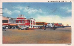 Newark Airport, Newark, New Jersey, Early Postcard, Used in 1936