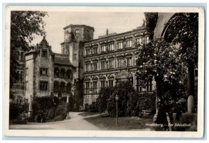 1935 The Castle Court Heidelberg Germany Vintage RPPC Photo Postcard