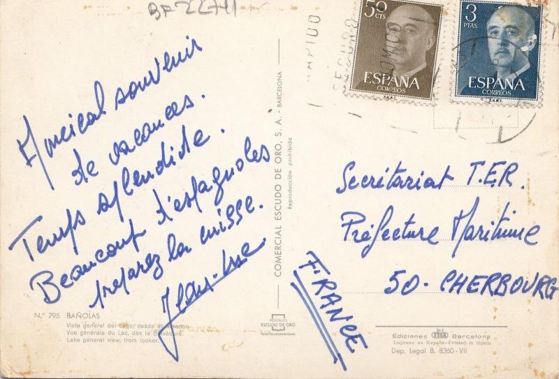 BF22711 banolas vista general del lago    spain  front/back image