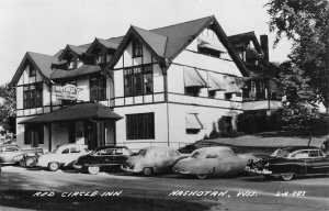 RPPC Nashotah, WI RED CIRCLE INN Roadside Waukesha Co. c1950s Vintage Postcard