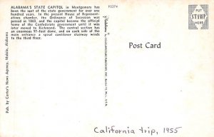 Alabama state capital Montgomery, Alabama, USA Civil War Postcard