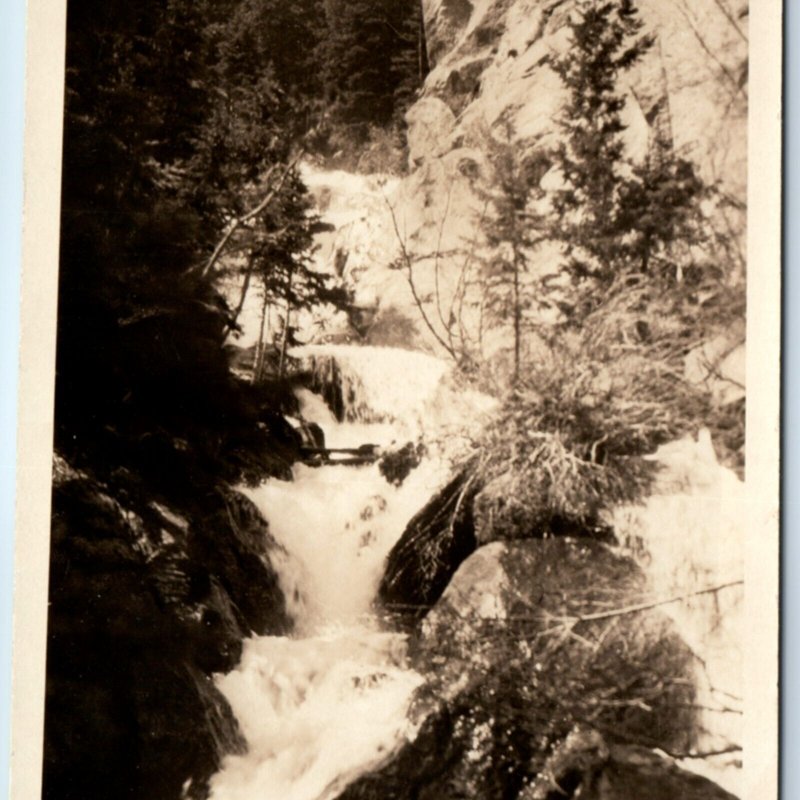 c1940s Green Mountain Falls, CO Scenic RPPC Waterfall Real Photo PC Rare A132
