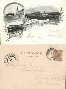 czech, LYSÁ nad Labem, Lysé, Jungmanovy Sady, Zamek (1898) Postcard