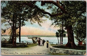1910's North Bridge And The Halifax River Seabreeze Florida FL Posted Postcard