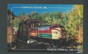 Post Card Conway NH Scenic Railroad Train #162 W/Data