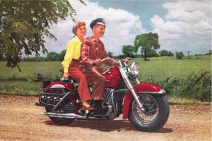 Harley-Davidson Big Twin Motorcycle Repro Postcard