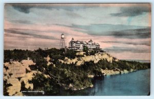 LAKE MINNEWASKA, Ulster County NY ~ Hand colored CLIFF HOUSE Hotel  Postcard