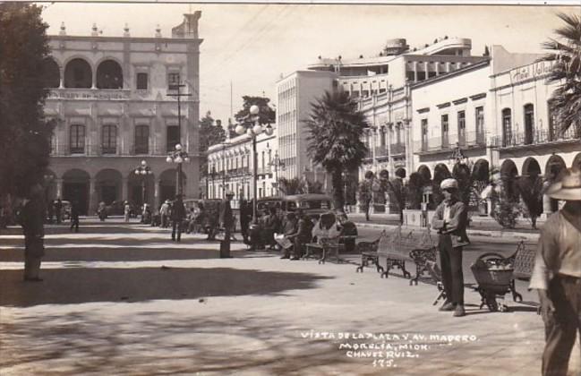 Mexico Morelia Vista De La Plaza Y Avenida Mapero Photo