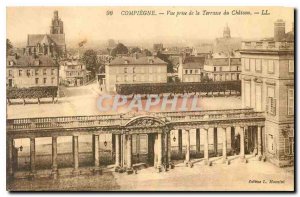 Old Postcard Compiegne View from the terrace of the Chateau