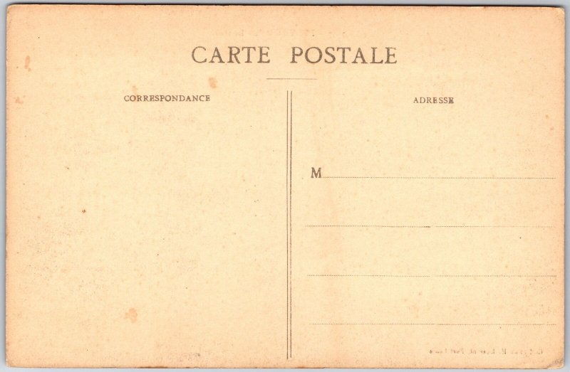 Port Louis Le Quai France Black & White Harbor Ships & Boats Antique Postcard