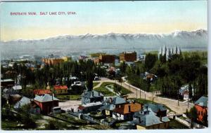 SALT LAKE CITY, UT   BIRDSEYE VIEW of CITY   c1910s   Postcard