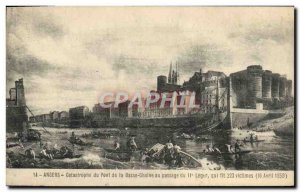 Old Postcard Angers Disaster Du Pont De La Chaine Lower the passage of the 11...