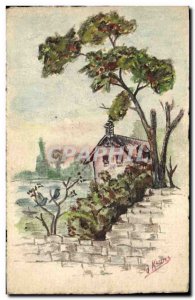 Old Postcard Fancy (drawing hand) House